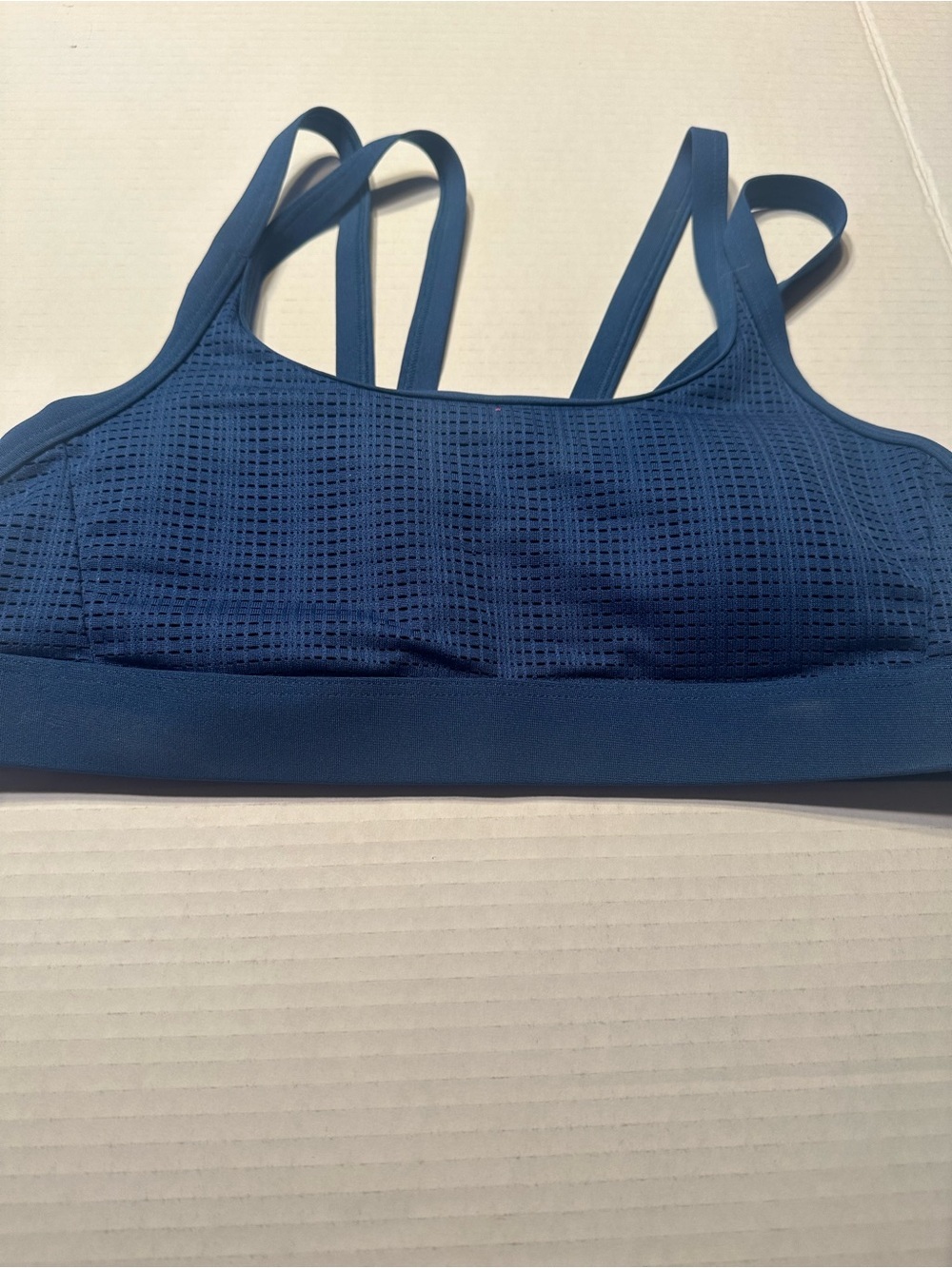Under Armour Navy Blue Double-Strap Mesh Sports Bralette
